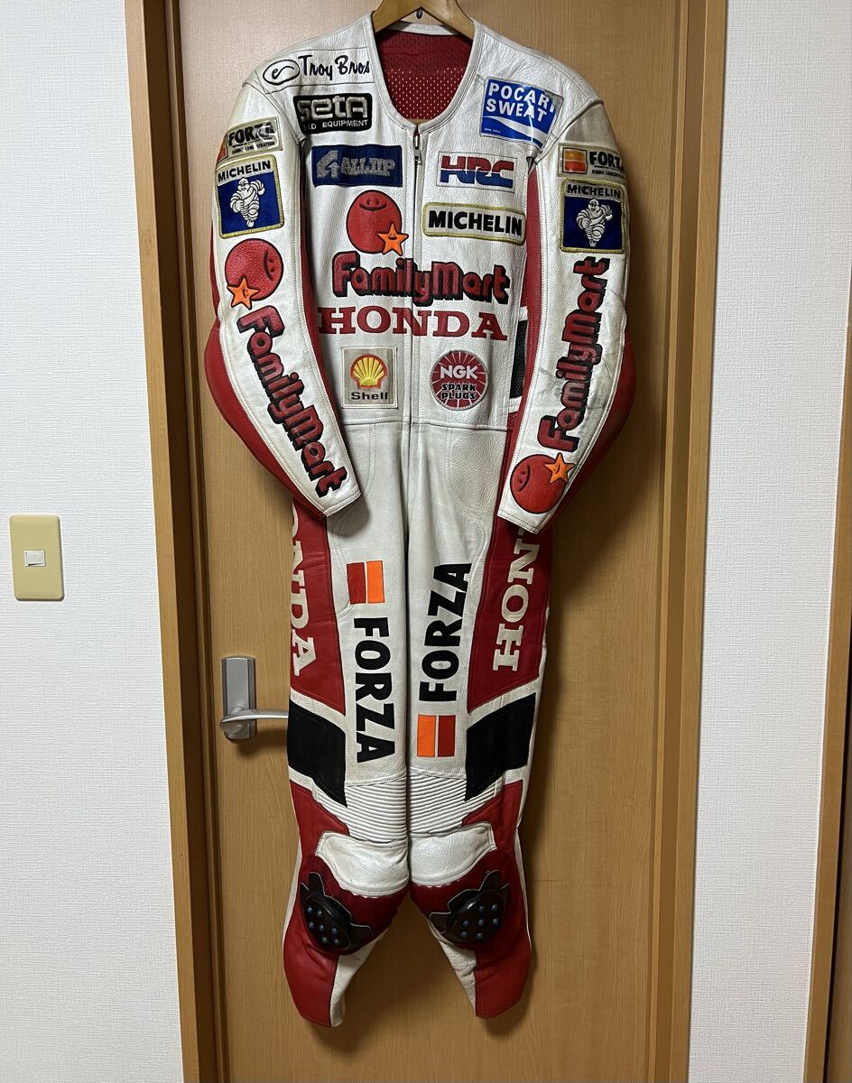 1988年 三浦昇 実使用レーシングスーツ 本人確認済 一点物 超希少 プレミア 当時物 HONDA 革ツナギ拍卖