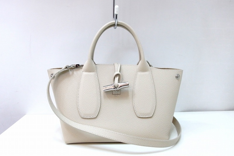 ロンシャン LONGCHAMP ル ロゾ トップハンドル 2WAY ハンドバッグ ショルダーバッグ 10095 555 HPN アイボリー kz5014224664拍卖