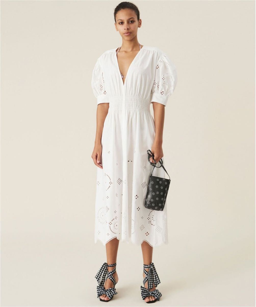 【定価50859円】GANNI ガニー ロングドレス ロングワンピース ホワイト拍卖