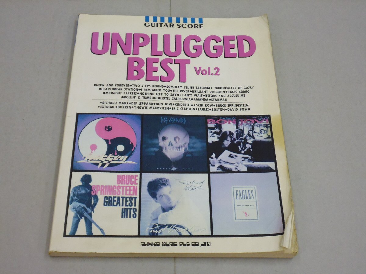 楽譜 アンプラグド・ベスト Vol.2 ギタースコア リチャードマークス/デフレパード/シンデレラ/エクストリーム/ドッケン/クラプトン拍卖