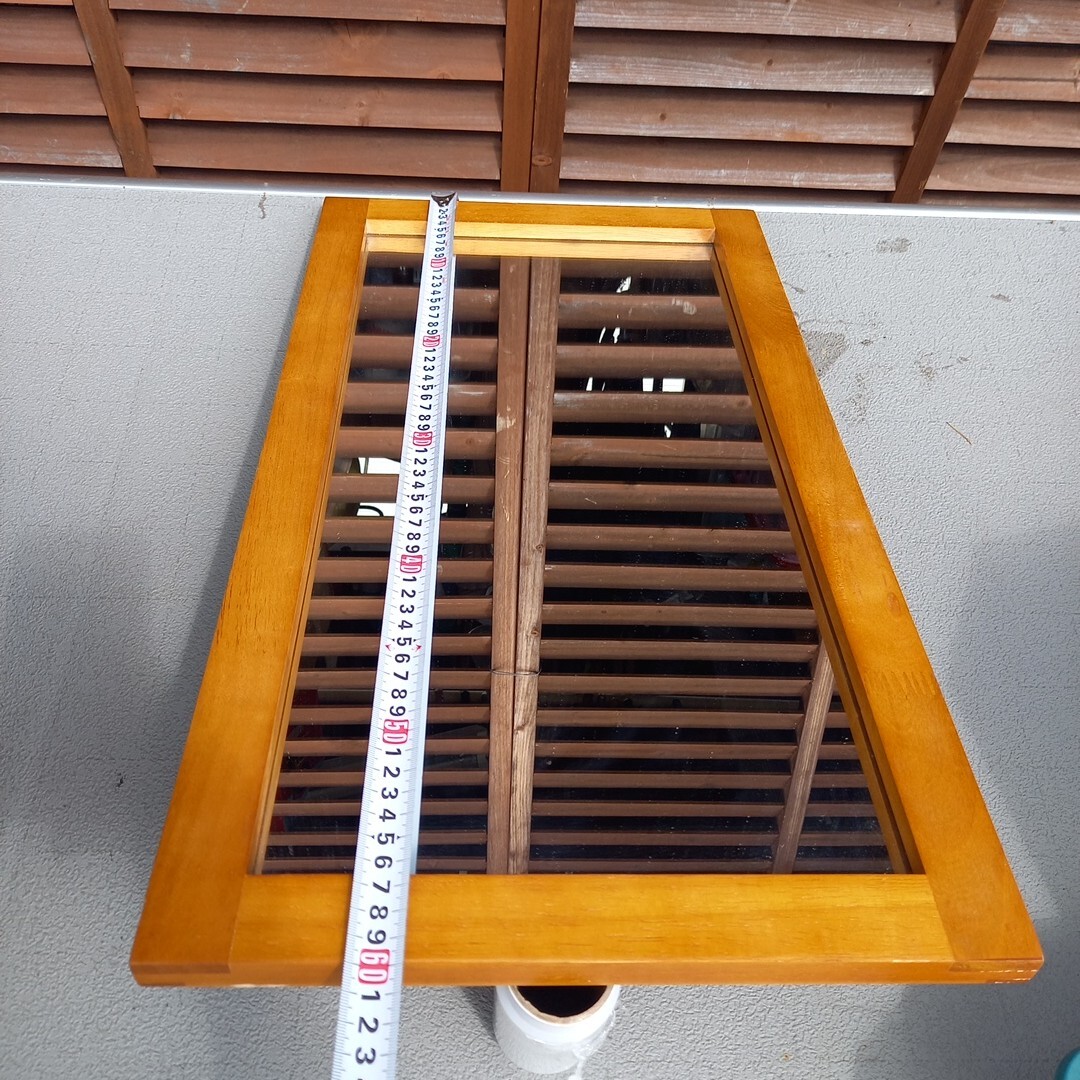 ミラー 鏡 330×17×600 天然木 ウォールミラー m-1305拍卖