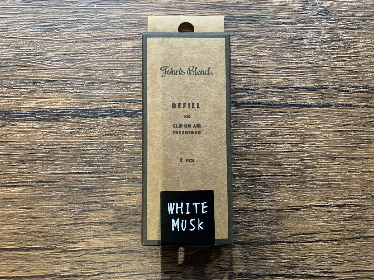 【新品】John's Blend ジョンズブレンド クリップオン エアーフレッシュナー 詰め替え用 芳香剤 ホワイトムスク OA-JON-34-1拍卖
