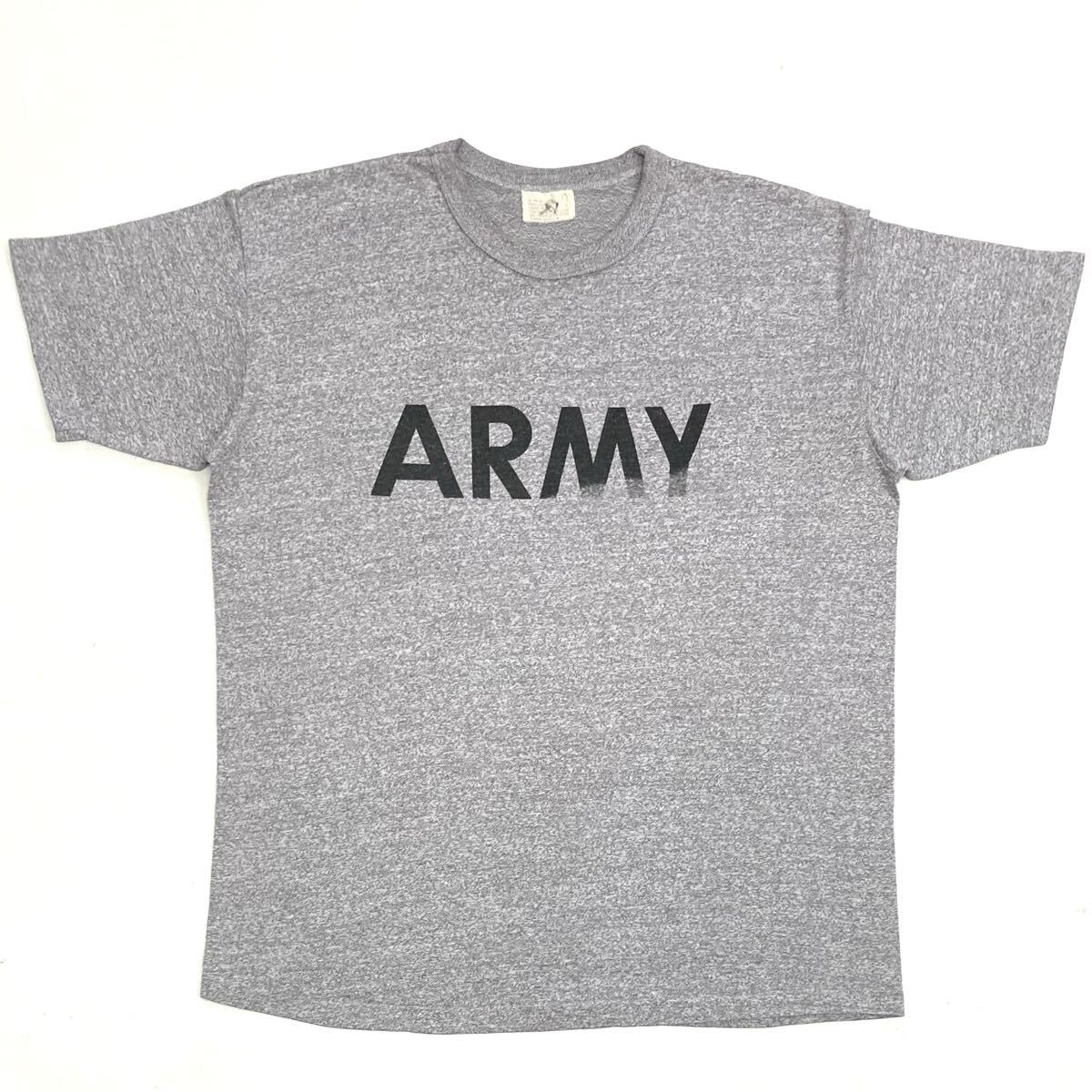 80s〜90s【US ARMY】Champion社製造 PFU Tシャツ size XL USA製 袖裾シングル 杢グレー ヴィンテージ/米軍実物 アーミー チャンピオン 拍卖