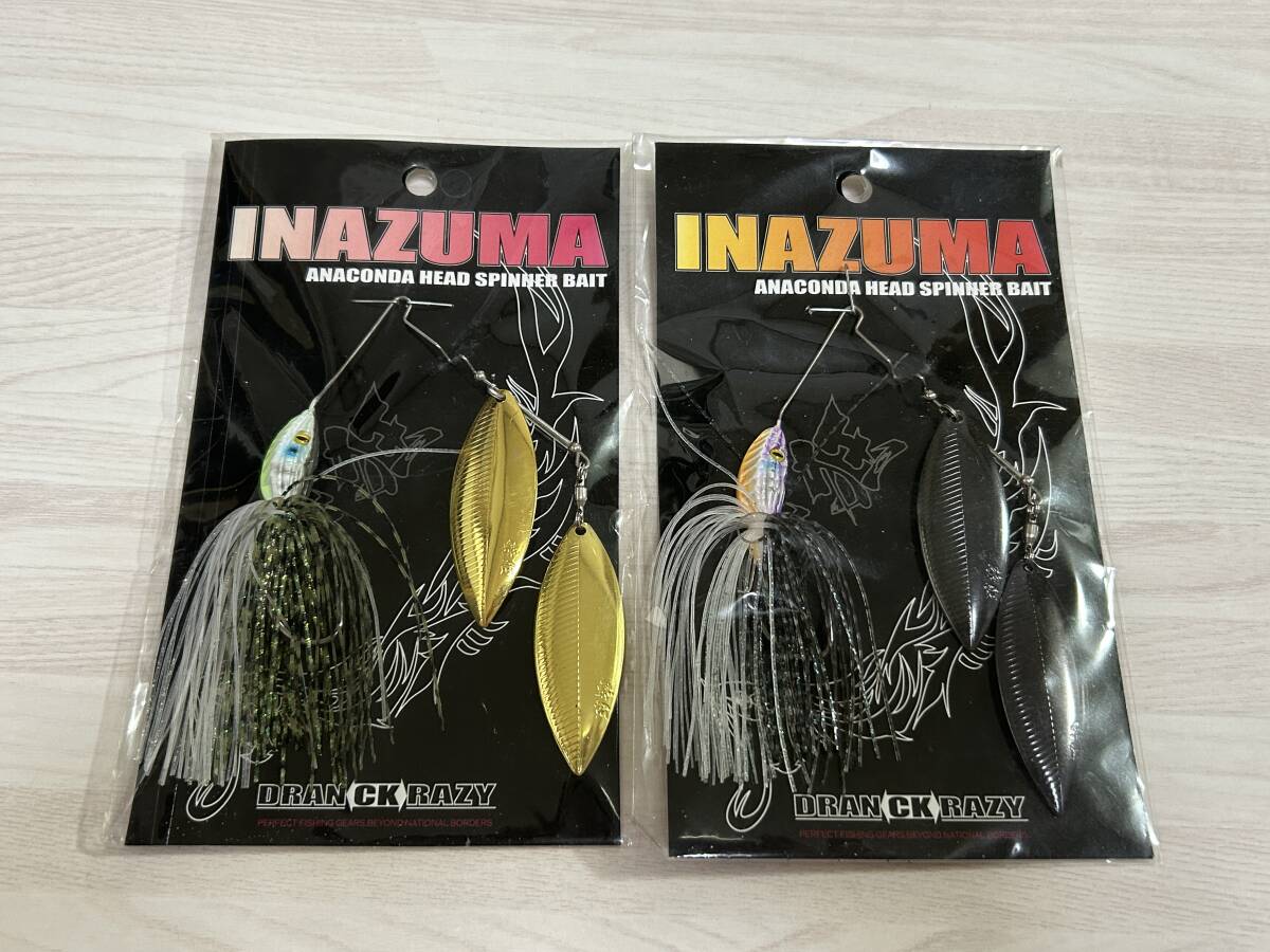 D ■■ 新品 ドランクレイジー アナコンダ ヘッド スピナーベイト イナズマ 3/4oz 2色セット INAZUMA DRANCKRAZY ■■ W1.08拍卖