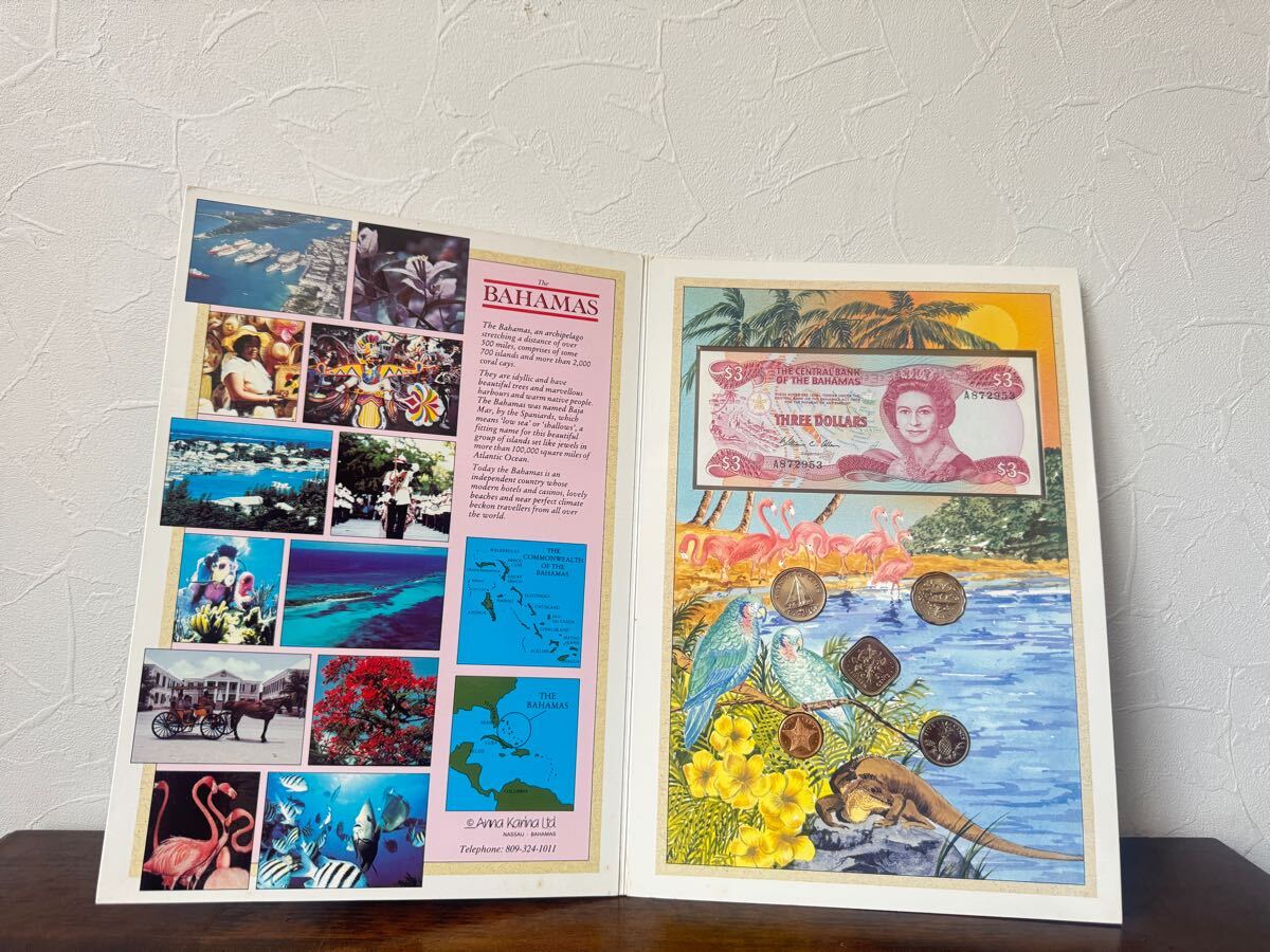 バハマ 3ドル 紙幣 3$ 古銭 バハマ諸島 セント 硬貨 まとめ プルーフミント コレクション 海外貨幣コイン 外国コイン 90s ラテンアメリカ拍卖