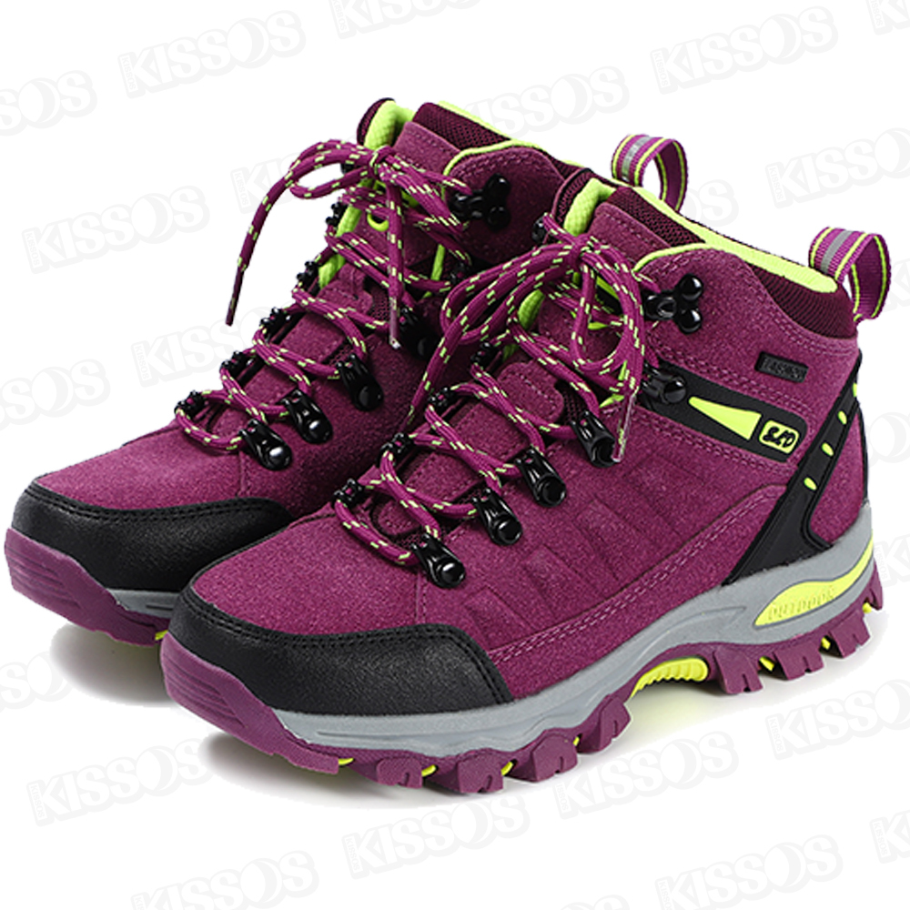 トレッキング シューズ レディース ハインキング 登山 キャンプ ウォーキング 防滑 防水 透湿 おしゃれ (24.5cm(39), パープル)拍卖