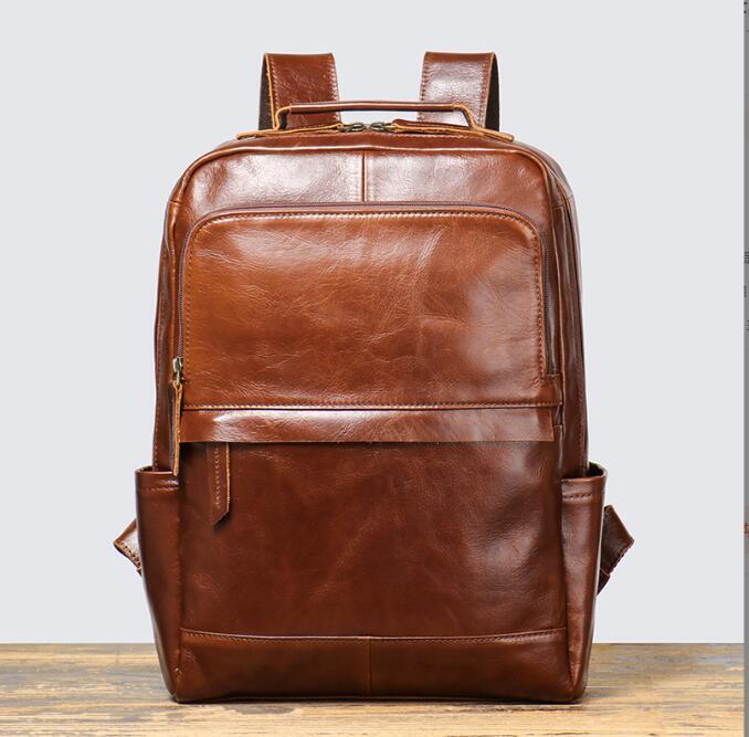人気 新品 ヌメ革 書類鞄 ハンドメイド ショルダーバッグ 斜めがけ ハンドメイドリュックバッグ 本革-茶色です拍卖
