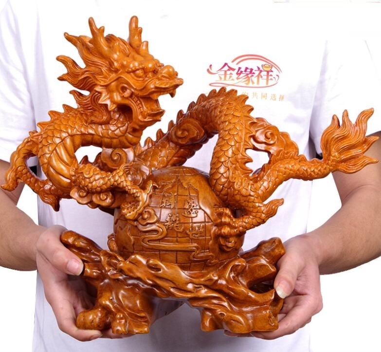 龍彫刻精工オフィス装飾風水祥龍置物テ〔一工芸品事務所置物開運金を招く事務室の置物精密細エリピング置物工芸彫刻拍卖