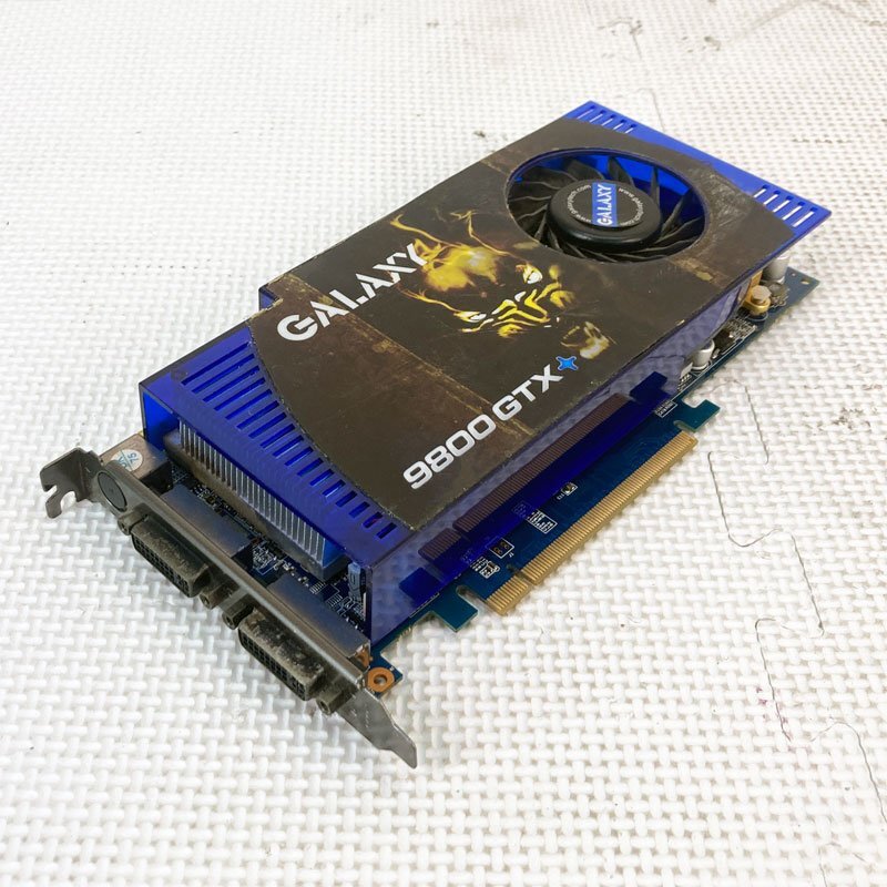 中古グラフィックカード 表示確認済 WinXP~Win10 LINUX ★ GALAXY NVIDIA GeForce 9800 GTX+ GDDR3 512MB 256bit DVI/VIDEO #4599-K拍卖