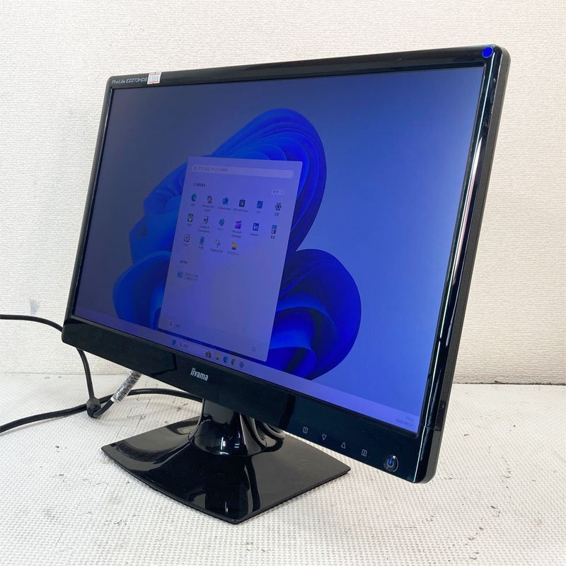 中古 ワイド液晶モニター ★ iiyama ProLite E2273HDS 21.5型ワイド液晶 1920×1080 フルHD 入力3系統 VGA/DVI/HDMI 電源ケーブル #3-1311拍卖