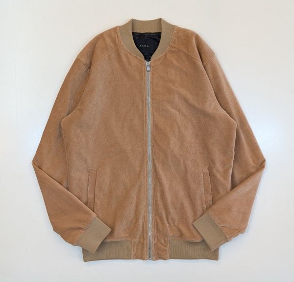 H7815 ZARA ザラ コーデュロイブルゾン ジャンパー コットン ベージュ M拍卖
