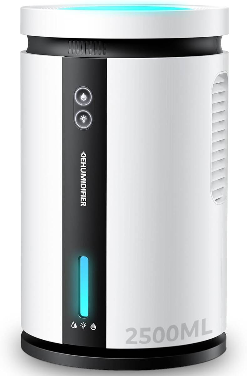 新品未使用送料無料LETCREN 除湿機 【ダブルペルチェ式で除湿力UP】 2500ML大容量 【ナイトライト付き・除湿量1000ML/日】拍卖