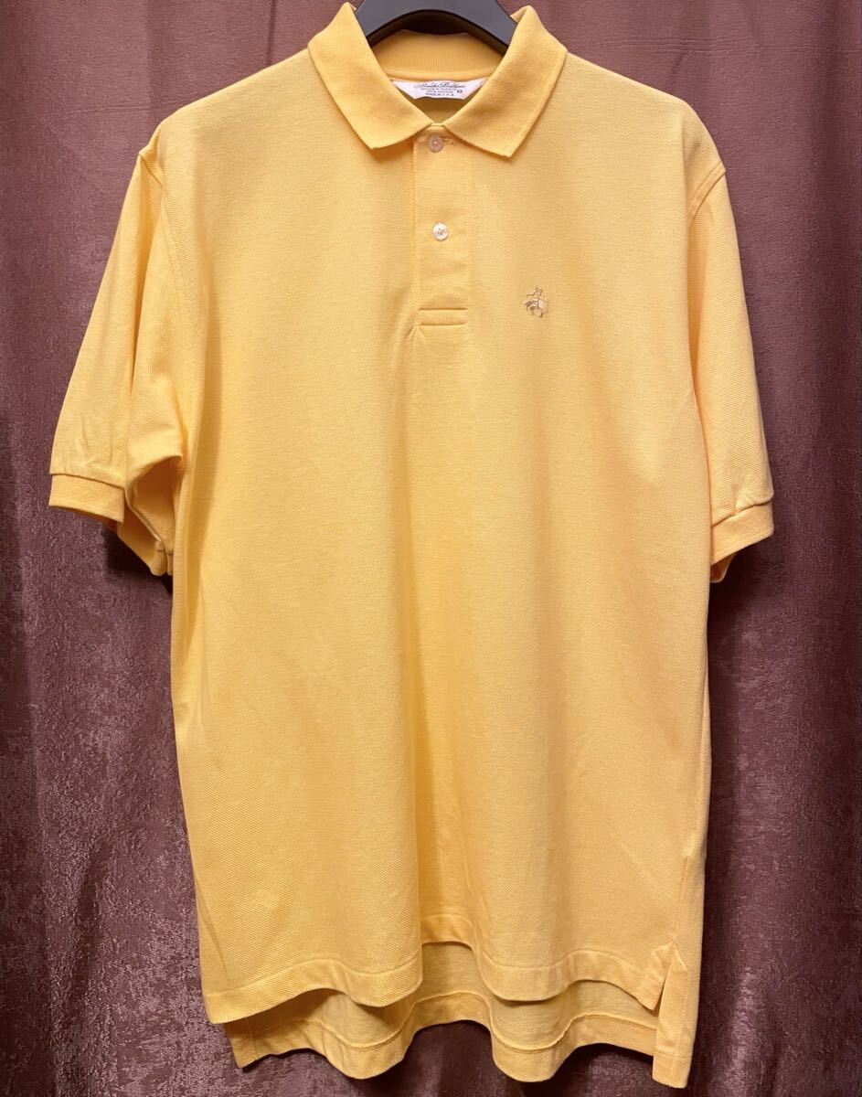 MADE IN USA製 Brooks Brothers GOLDEN FLEECE 半袖 鹿の子ポロシャツ イエロー Mサイズ ブルックスブラザーズ アメリカ製 米国製 黄色拍卖