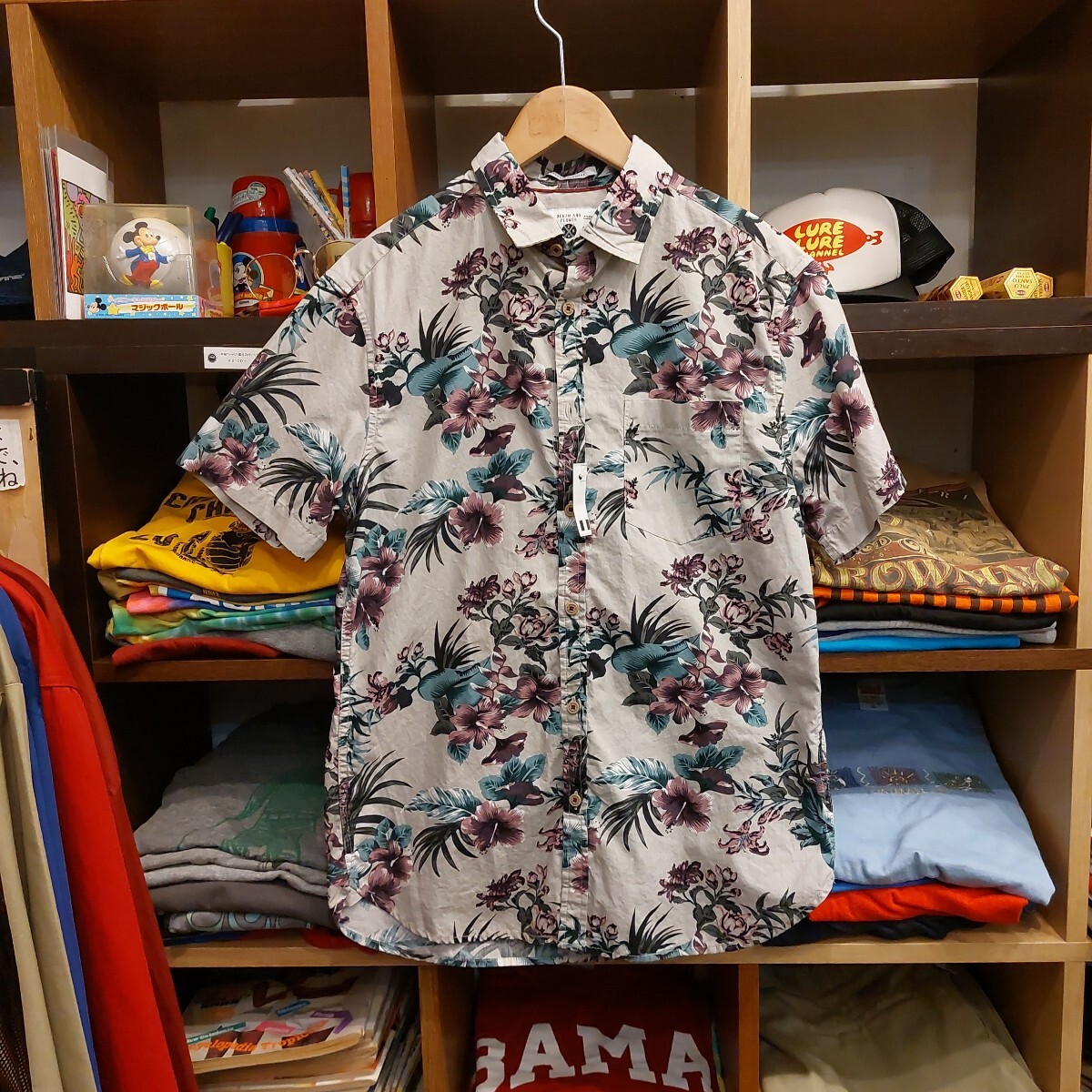 DENIM&FLOWER 花柄シャツ 半袖シャツ M 07H2103拍卖