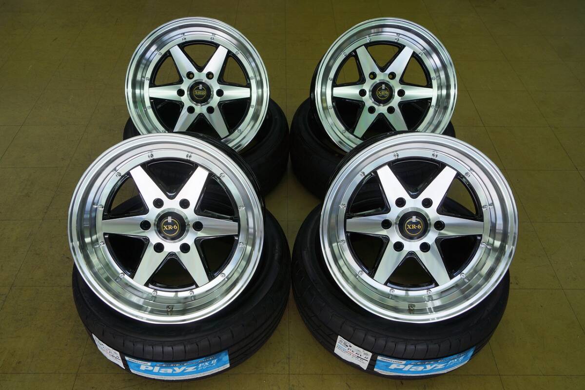 【新品 SET】ファブレス BARONE XR-6 18インチ 6H139.7 9J+25 225/45R18 22年 200系 ハイエース ワイド オーバーフェンダー ※組込み発送拍卖