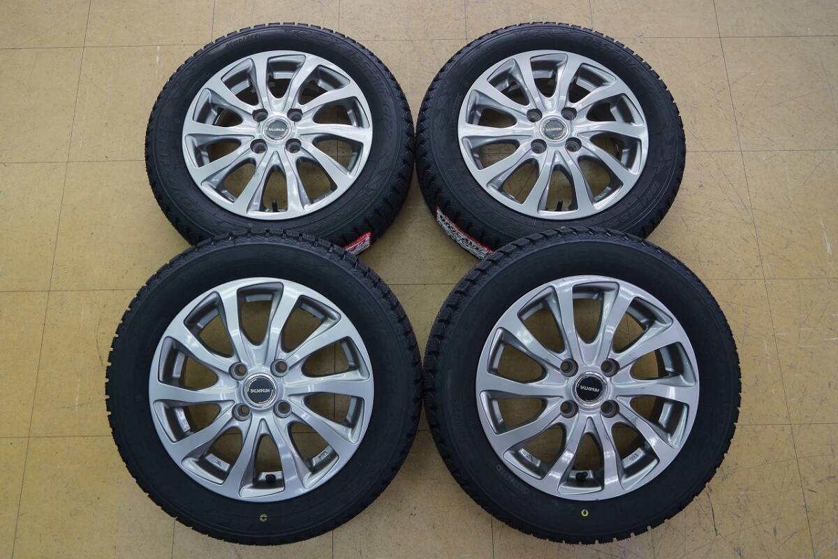 C【25年 新品】155/65R14 TOYO スタッドレス GIZ2【中古】バルミナ 14 4H100 4.5J+45 タント ムーヴ N-BOX ワゴンR スペーシア ミライース拍卖