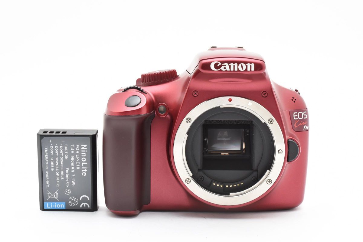 ★美品★★ショット数736枚★キヤノン Canon EOS Kiss X50 レッド★ LL58#5089拍卖