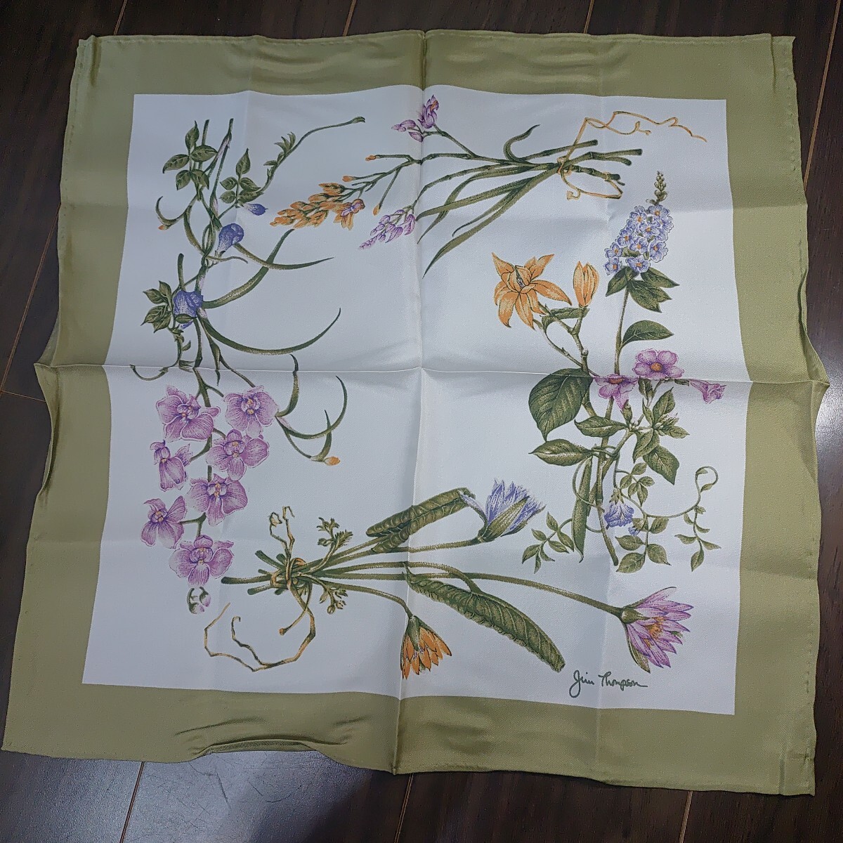 ★ジムトンプソン JimThompson タイシルク ハンカチ 46センチスクエア拍卖