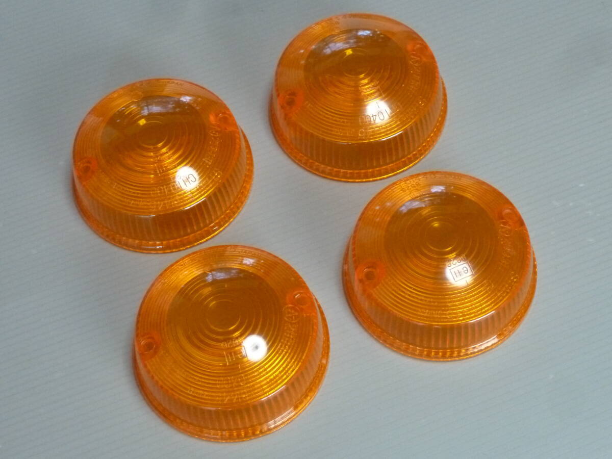 Z1 Z2 750SS H2 マッハ W1SA カワサキ純正 ウインカーレンズ 1台分 4個セット 新品拍卖