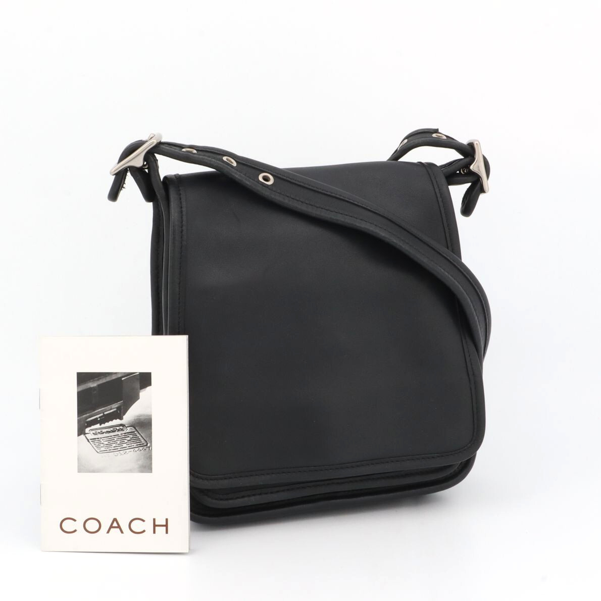 オールドコーチ COACH レザー ショルダーバッグ 斜め掛け ブラック メンズ レディース 9145拍卖