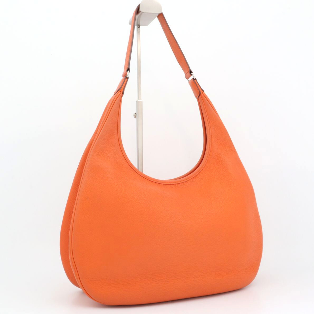 エルメス HERMES ガオ ショルダーバッグ 肩掛け トゴ オレンジ レザー レディース □L刻印 シルバー金具拍卖