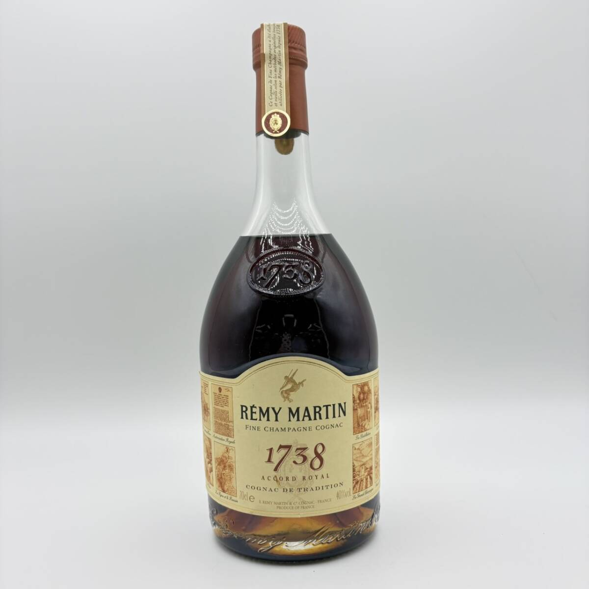 25品/A032754-7/KH3000/K083-419/ 酒【幕張】REMY MARTIN FINE CHAMPAGNE COGNAC 1738 レミーマルタン ブランデー 40% 700ml 拍卖