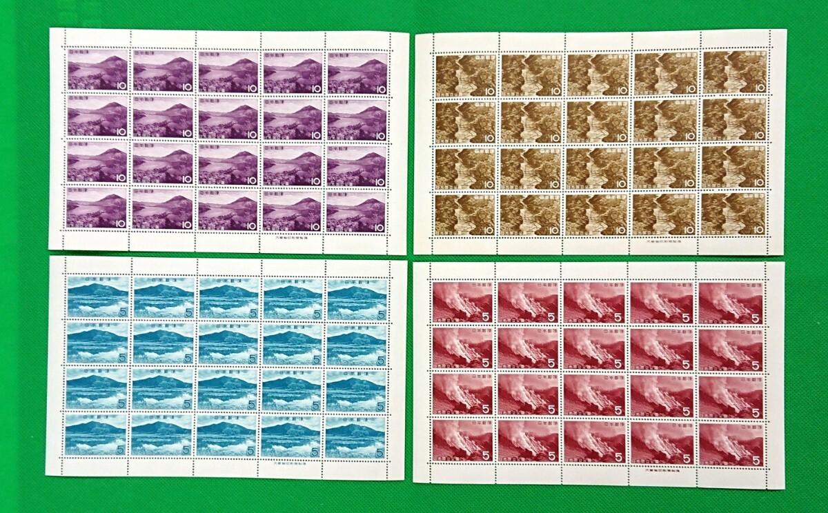 日光国立公園/切手シート/4種完品/1962年発行/第2次国立公園/NH/極上美品/シミ無/シワ無/糊艶良好/No.827拍卖