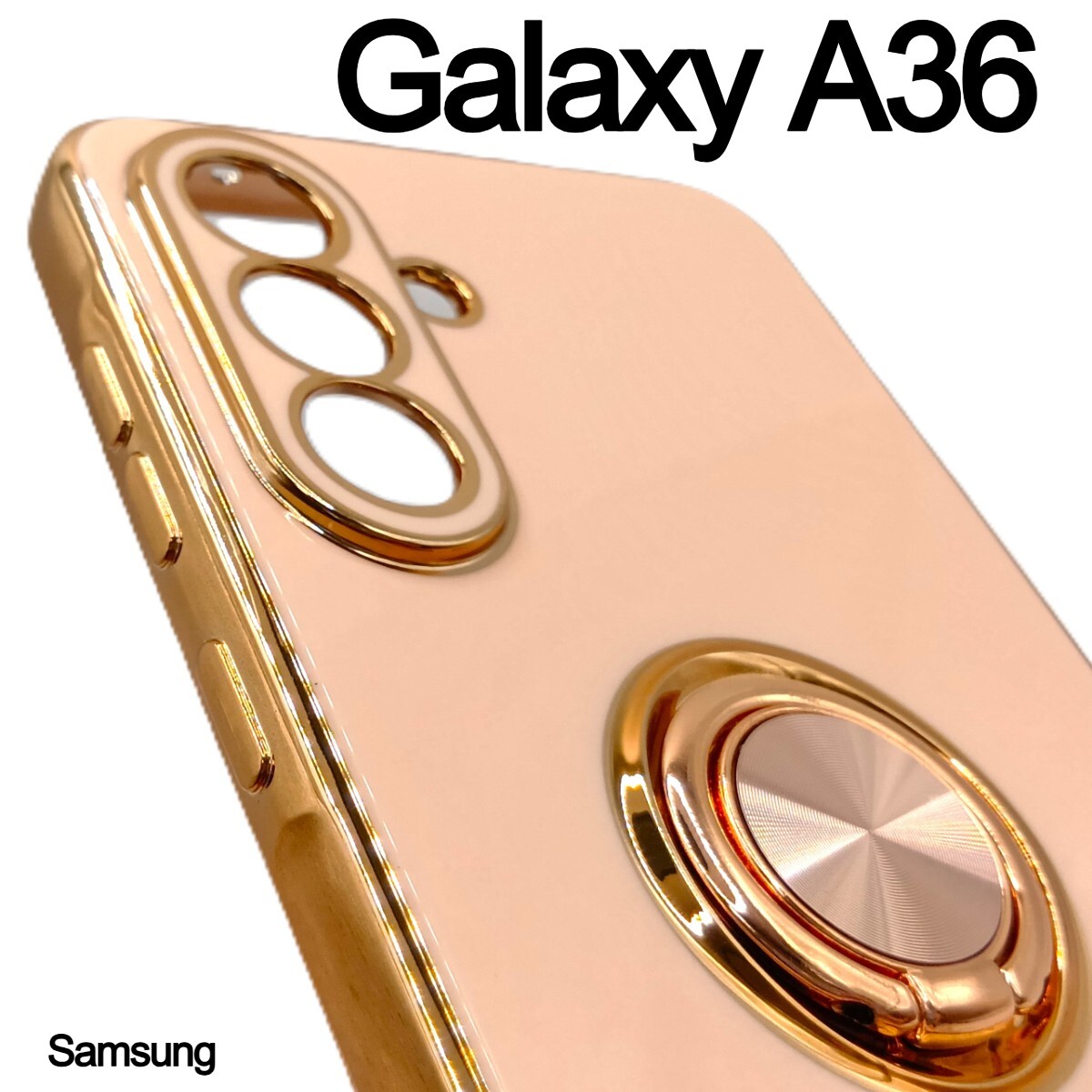 Galaxy A36 スマホケース リング付き ピンク拍卖