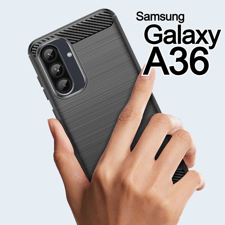 Galaxy A36 ブラック スマホケース 上下炭素(ゆうパケ)拍卖