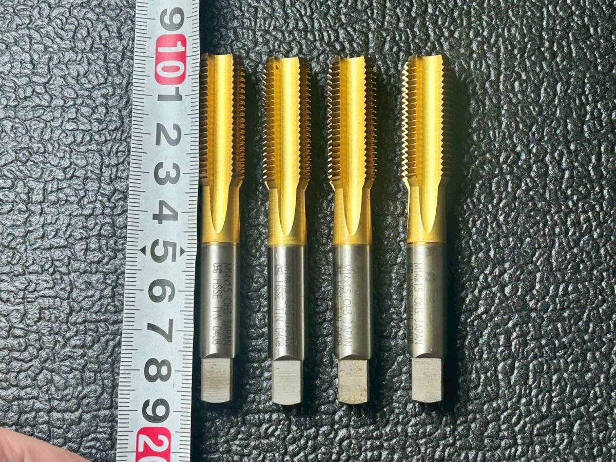 OSG オーエスジー TIN-HT M14×1.5 #3 OH3 ハンドタップ TiNコーティング ネジ切り Tap めすねじ用 ボール盤 ダイス(む123)拍卖