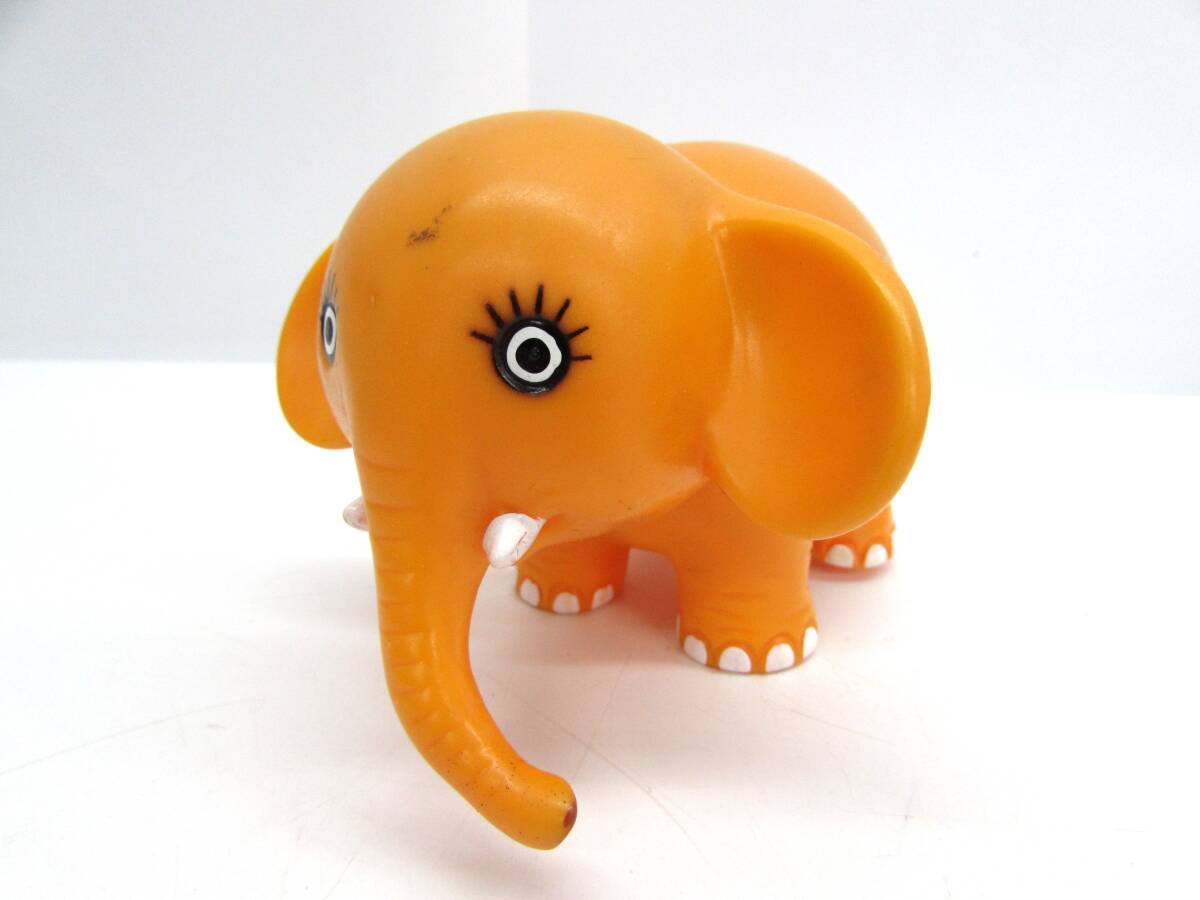 昭和レトロ 当時物 三菱銀行 ゾウ 象 オレンジ 貯金箱 コインバンク ソフビ 拍卖
