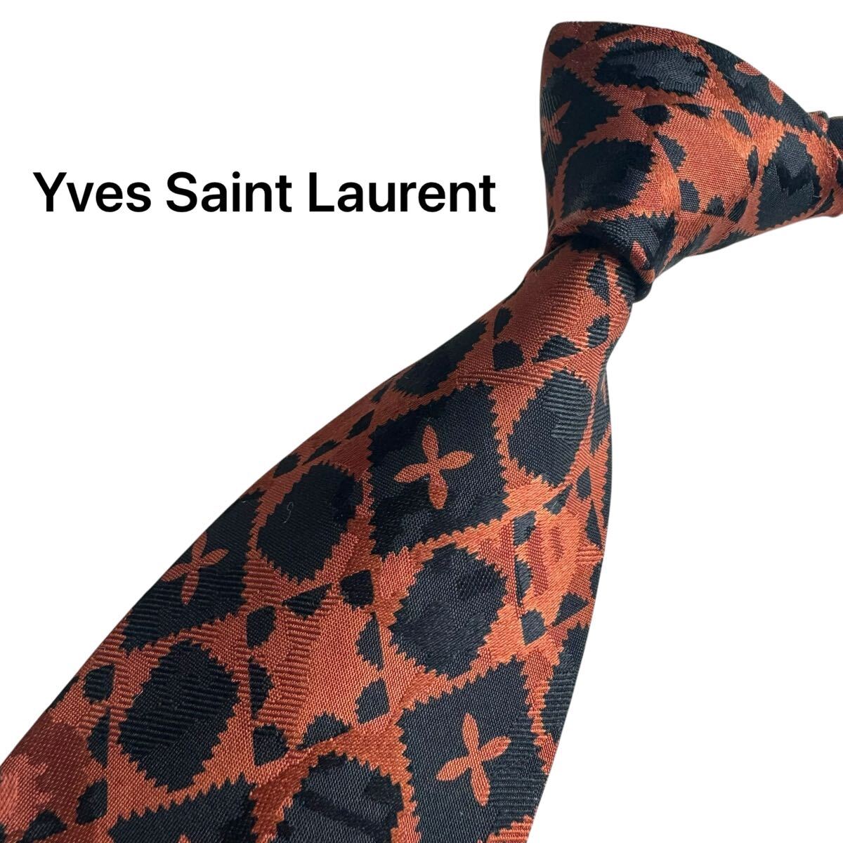 極美品★ Yves Saint Laurent イヴサンローラン オレンジ ネクタイ スーツ ビジネス 成人式 60拍卖