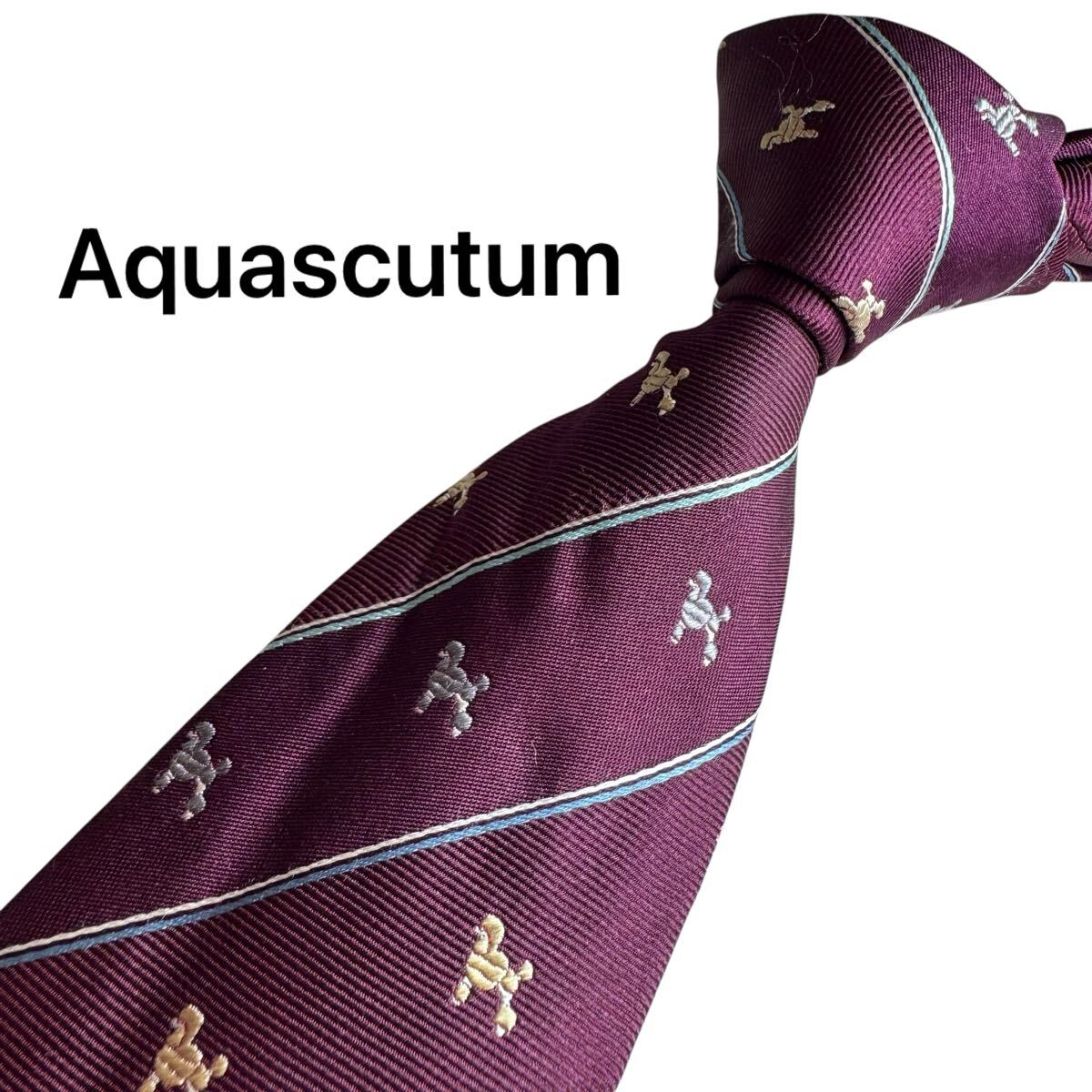 極美品★ Aquascutum アクアスキュータム ネクタイ スーツ ビジネス 成人式 2025拍卖