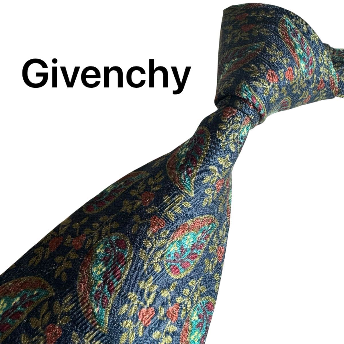 極美品★ Givenchy ジバンシー ネイビー ネクタイ スーツ ビジネス 成人式 2072拍卖