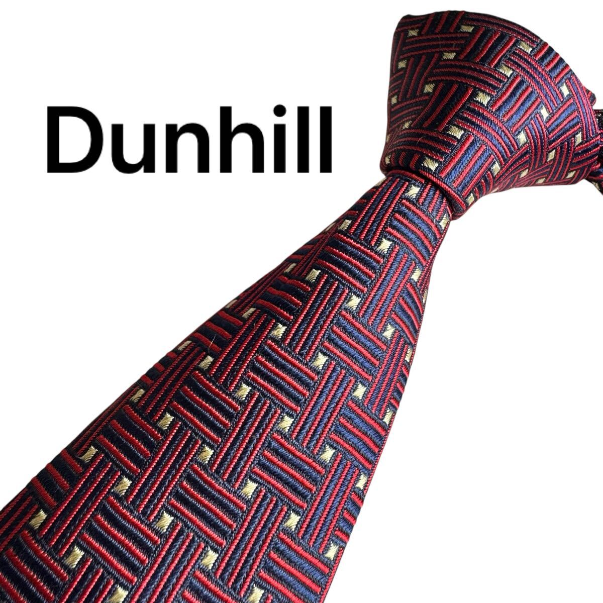 極美品★ Dunhill ダンヒル レッド ネクタイ スーツ ビジネス 成人式 2088拍卖