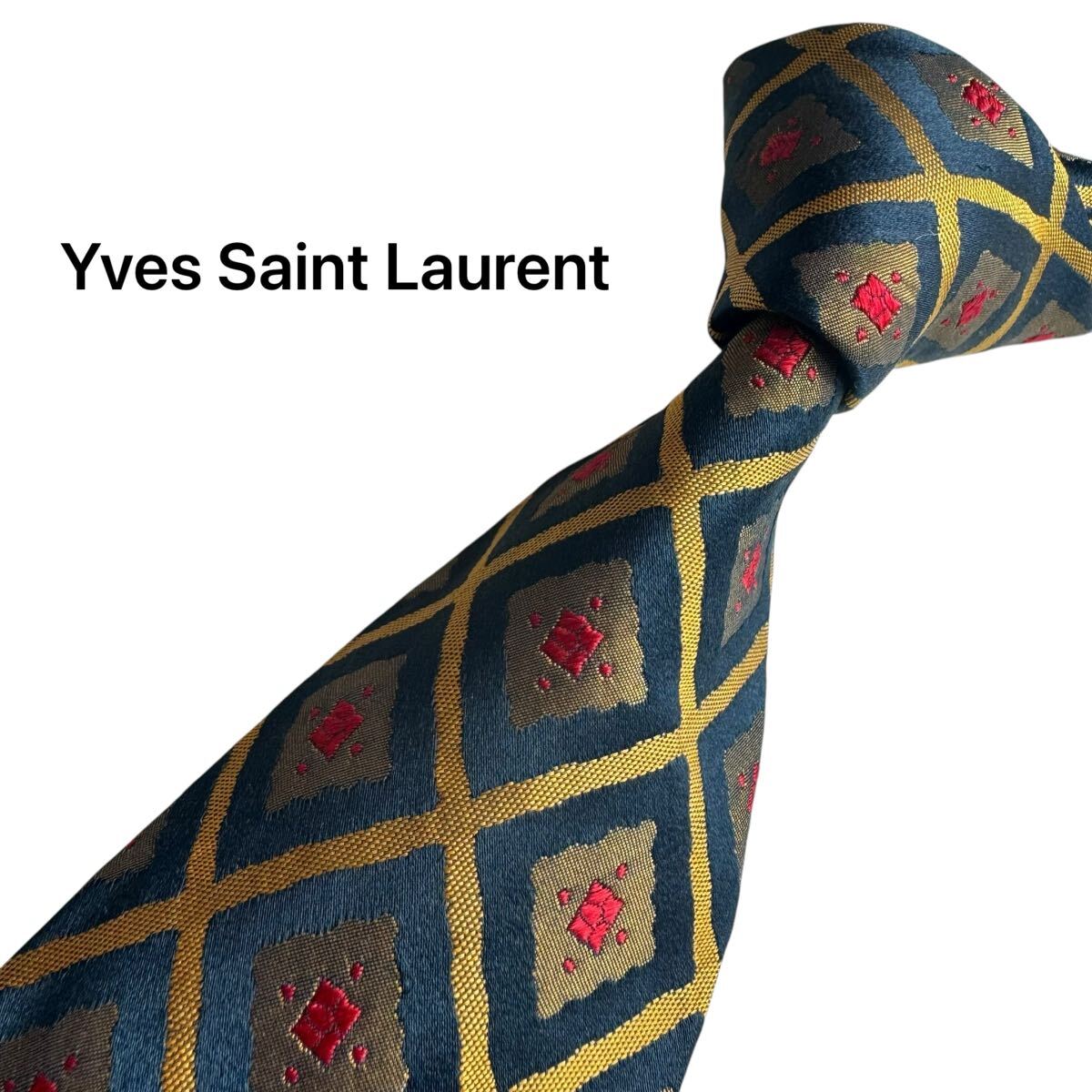 極美品★ Yves Saint Laurent イヴサンローラン ネクタイ スーツ ビジネス 成人式 2144拍卖