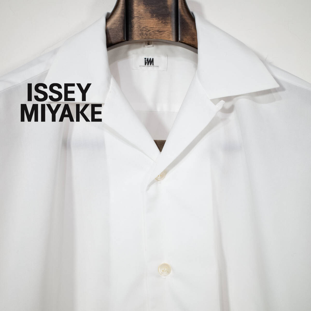 Lサイズ / 80s 90s ISSEY MIYAKE イッセイミヤケ im MIYAKE DESIGN STUDIO 開襟 ボックスシャツ 長袖シャツ 白 即決 送料無料 ヴィンテージ拍卖