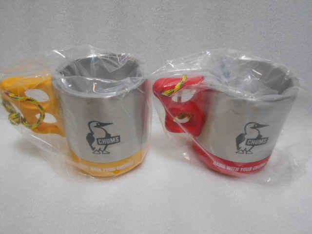 マクドナルド CHUMS チャムス ステンレス二層マグカップ 2個セット 赤 黄 福袋 マック拍卖