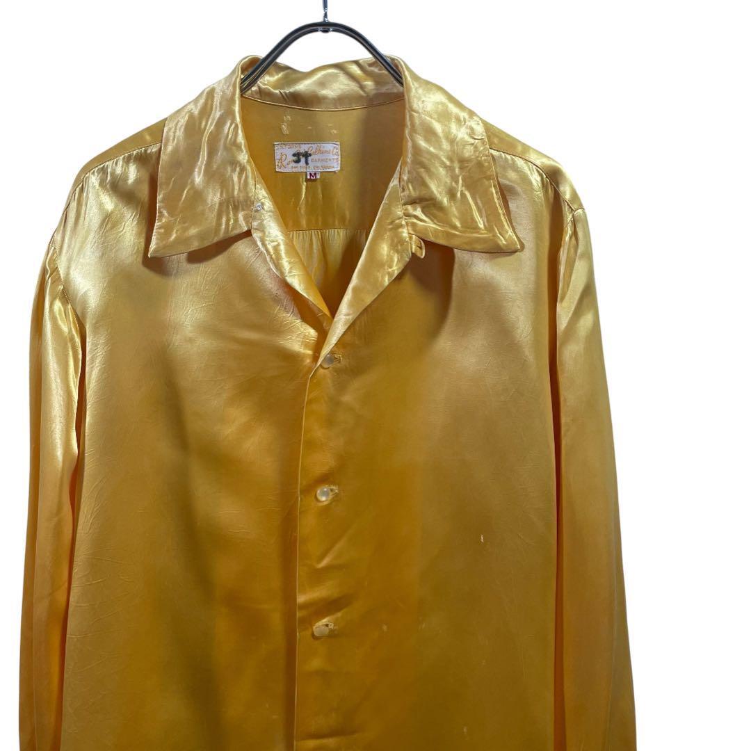 40s 50s オープンカラー サテンシャツ ユニフォーム コスチューム 古着 vintage ビンテージ拍卖