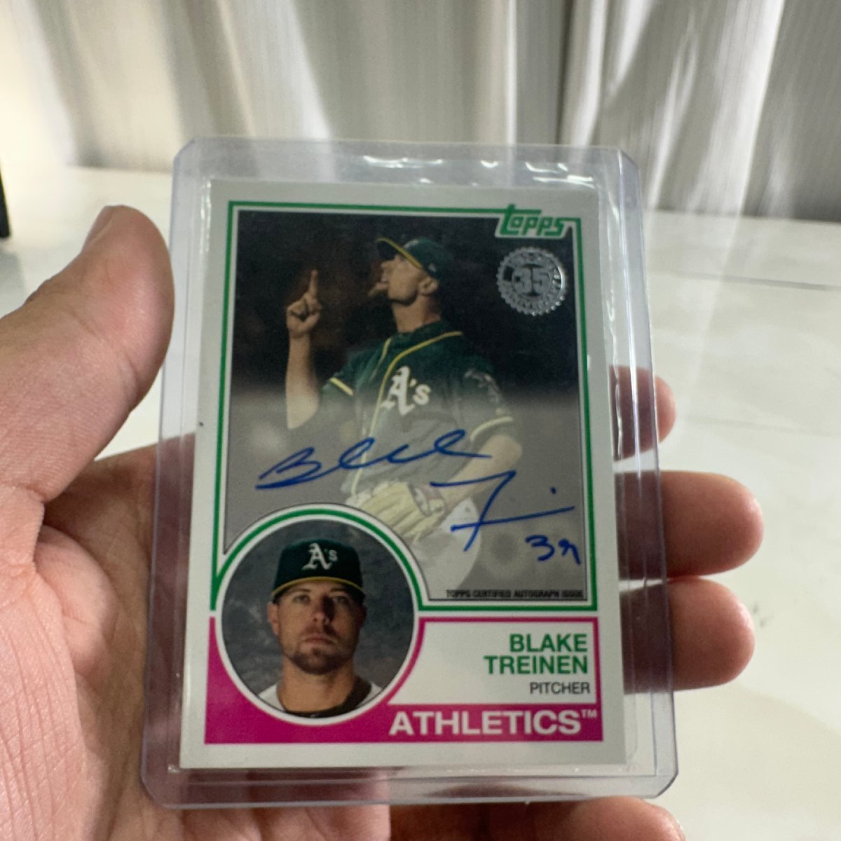 θMθ Topps 2018 シリーズ1 ブレイク トライネン Blake Treinen 直筆サインカード ドジャース θS-250814拍卖