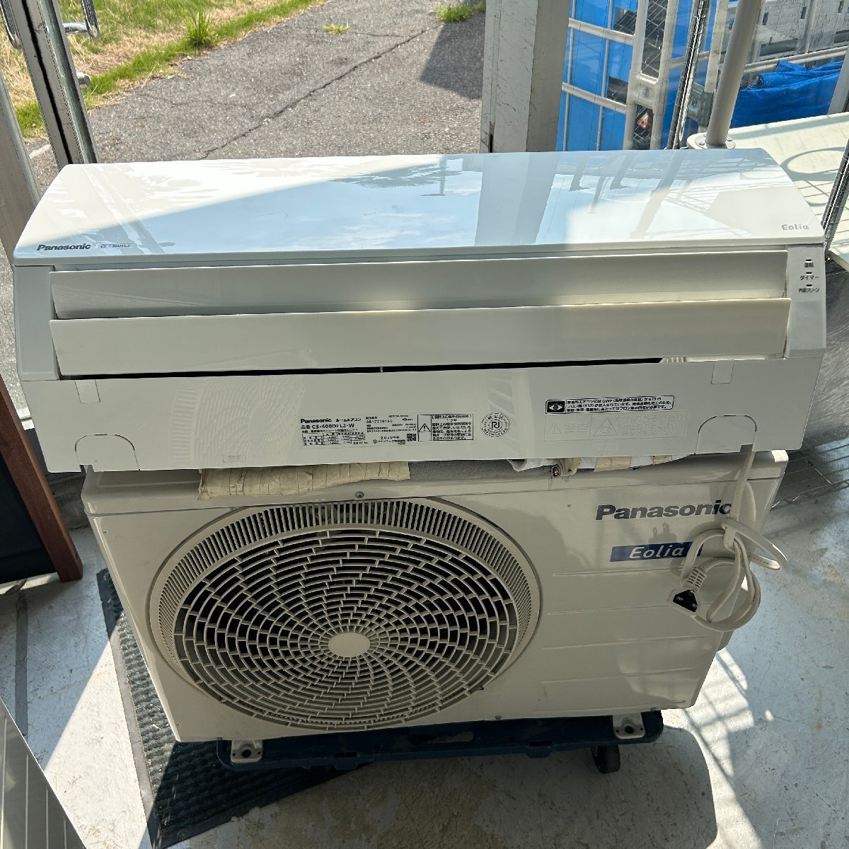 %R% 【家財便2個口発送】 パナソニック エオリア ルームエアコン CS-400DFL2-W 定格4.0kW 2020年式 単相200V リモコン有 14畳用 %T-250818拍卖