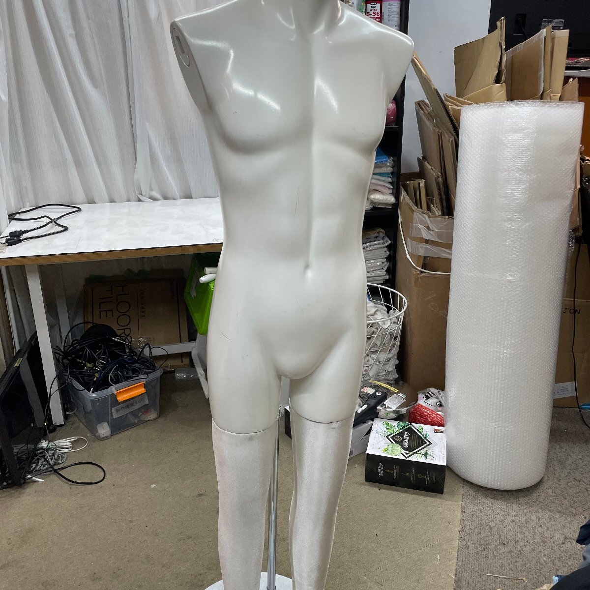 ♭OG♭ 美品 トルソー 男性 マネキン 高さ調節可能 店舗用品 アパレル 服飾 ディスプレイ ♭J-250860拍卖