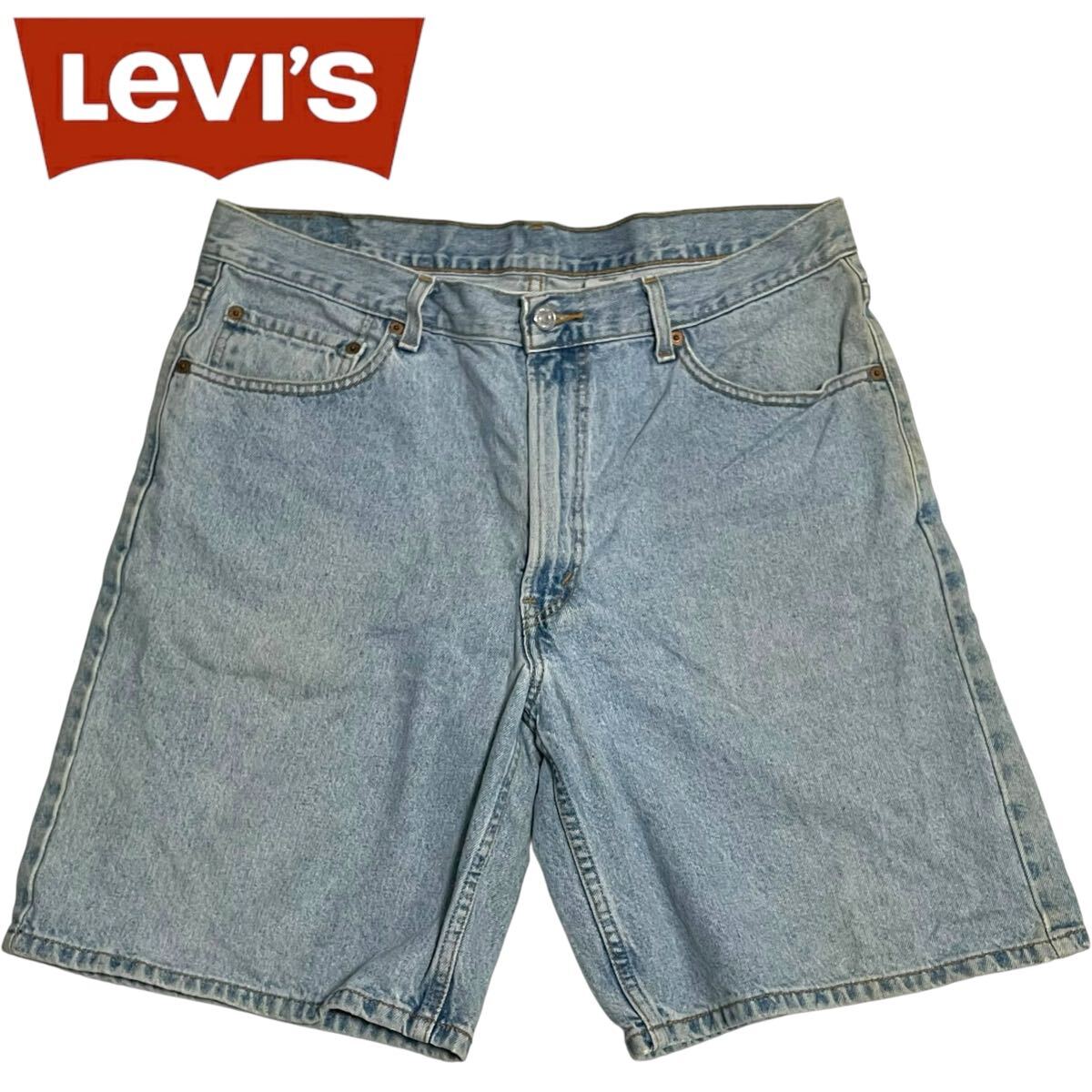 Levi's 550 Relaxed Fit Denim Shorts /リーバイス リラックスフィット ハーフデニムパンツ ライトウォッシュ W36 コロンビア製 O-2563拍卖