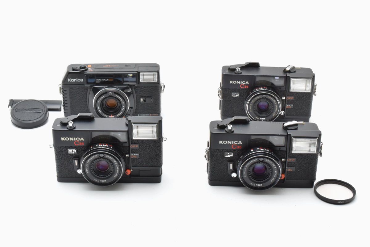 ★4個まとめ★KONICA C35 EF / C35 MFD ジャンク 現状品 動作未確認 #34810025 AU2537拍卖