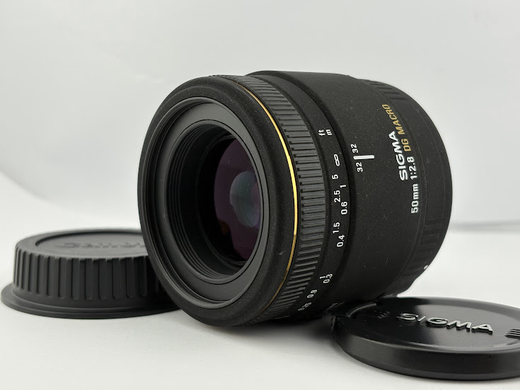 ★美品★ シグマ SIGMA 50mm F2.8 EX DG MACRO キヤノン CANON EFマウント【AF不可】★前後キャップ付★ #0807-7拍卖