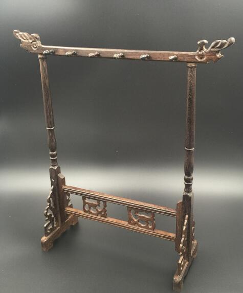 筆掛け 鶏翅木 筆立て ラック 書道用品 毛筆 棚 デコレーション 数珠 念珠 掛け拍卖