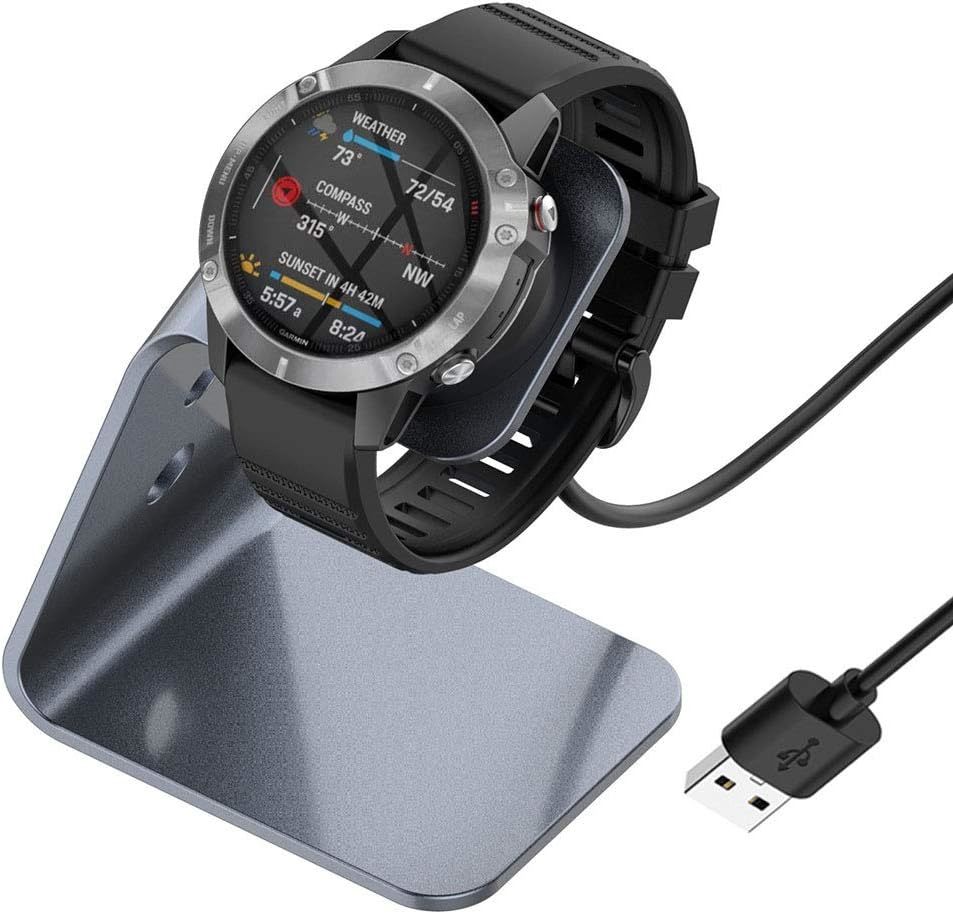 グレー Miimall Garmin(ガーミン) 充電スタンド Garmin 充電ケーブル チャージャー ガーミン 充電器 fen拍卖