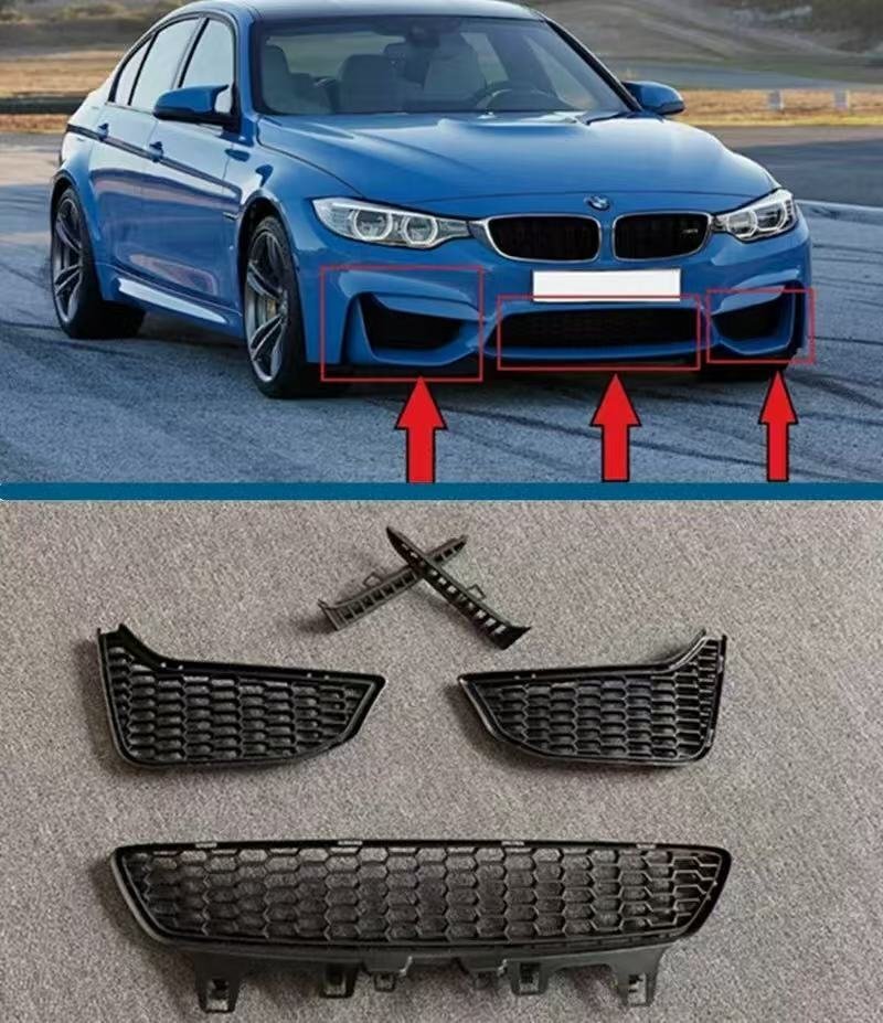 【BMW F80 M3 / F82 F83 M4 対応】フロントバンパー グリル インテークダクト メッシュカバー エアダクト 装飾トリム拍卖