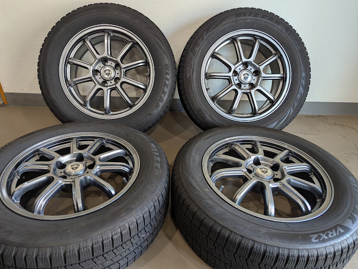 【今なら送料無料】30アルファード 17インチ スタッドレスホイールセット ブリザックVRX2 中古品4本拍卖