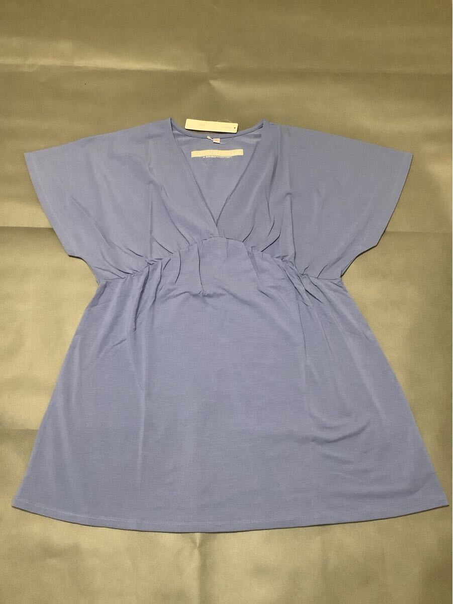 タグ付き 未使用 Pinky Women サックス ブラウス Lサイズ拍卖